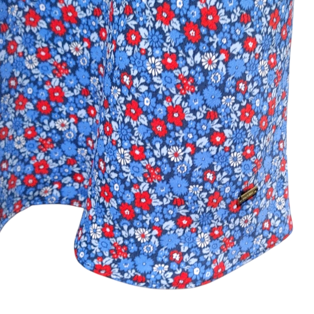 Tommy Hilfiger Blue Floral Sleeveless Fit & Flare Dress Women's Size Large NWT - Picture 8 of 11